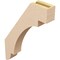 Ekena Millwork 3-inch W x 16-inch D x 22-inch H Aspen Rough Cedar Woodgrain TimberThane Knee Brace, Primed BRCUR03X16X22ASPRCPR - alternate 3